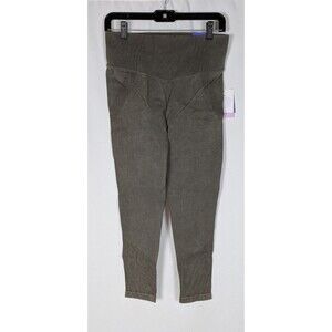 Joy Lab Leggings L Womens Gray High Rise Ribbed Knit 7/8 Length Seamless Workout